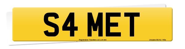 Registration number S4 MET
